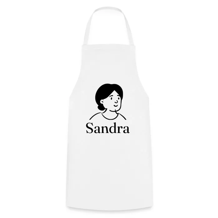 Tablier de cuisine personnalisé au prénom Sandra