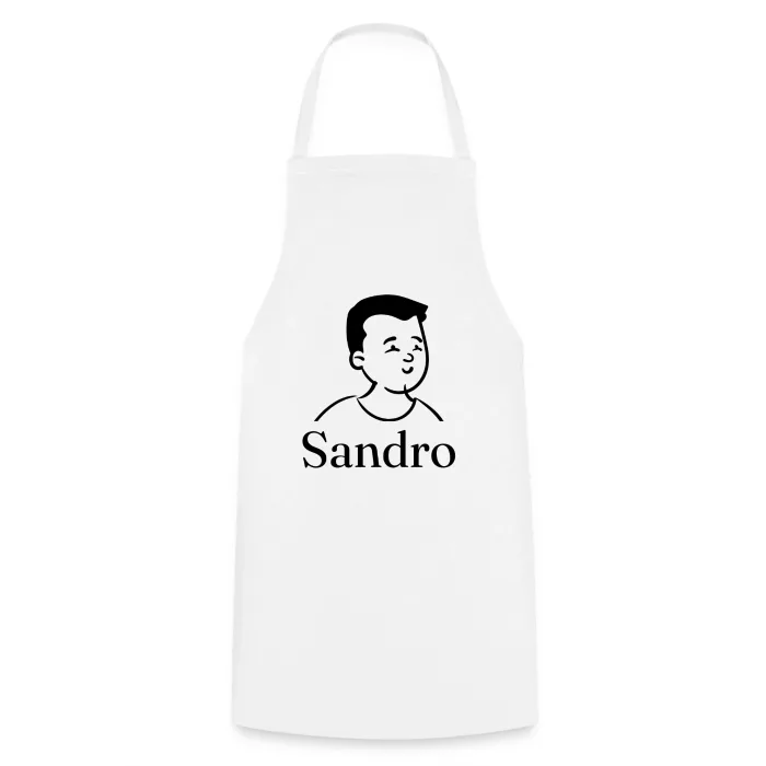 Tablier de cuisine personnalisé au prénom Sandro