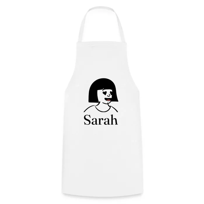 Tablier de cuisine personnalisé au prénom Sarah