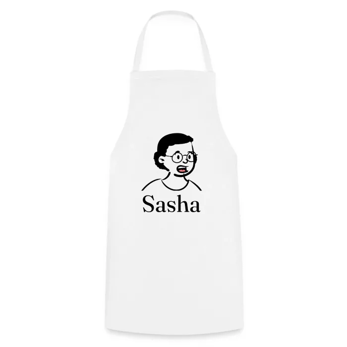 Tablier de cuisine personnalisé au prénom Sasha