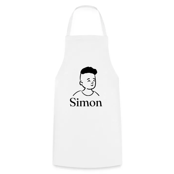 Tablier de cuisine personnalisé au prénom Simon