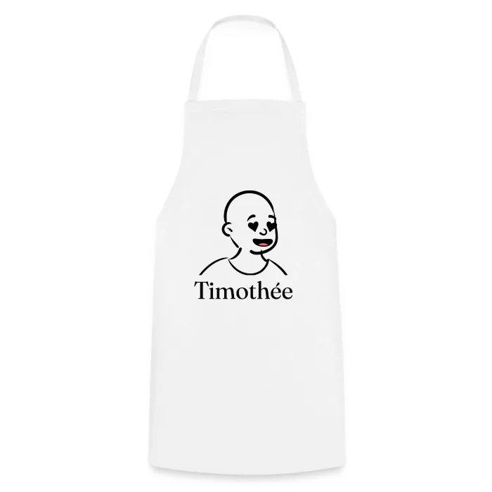Tablier de cuisine personnalisé au prénom Timothée