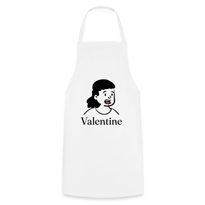 Tablier de cuisine personnalisé au prénom Valentine
