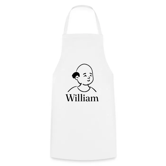Tablier de cuisine personnalisé au prénom William