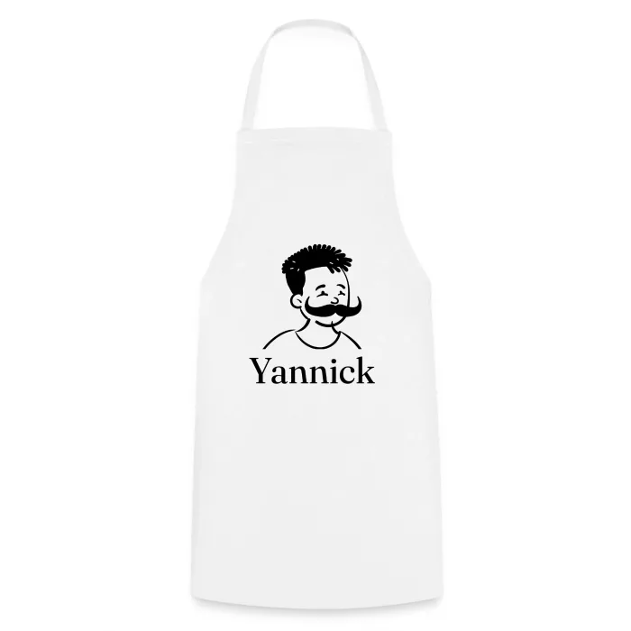 Tablier de cuisine personnalisé au prénom Yannick