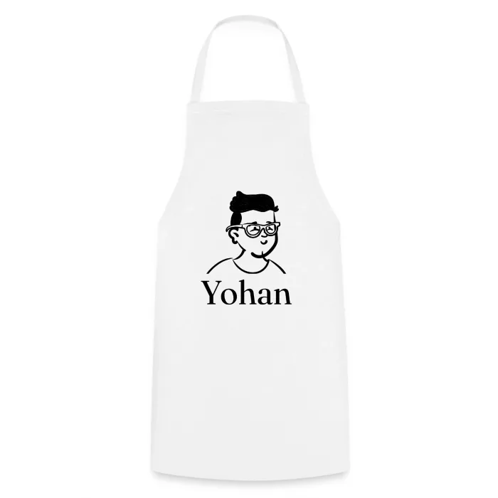 Tablier de cuisine personnalisé au prénom Yohan