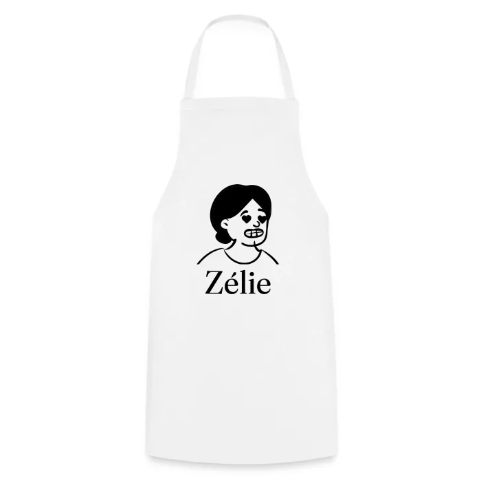 Tablier de cuisine personnalisé au prénom Zélie