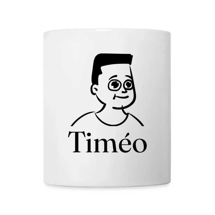 Mug personnalisé au prénom Timéo