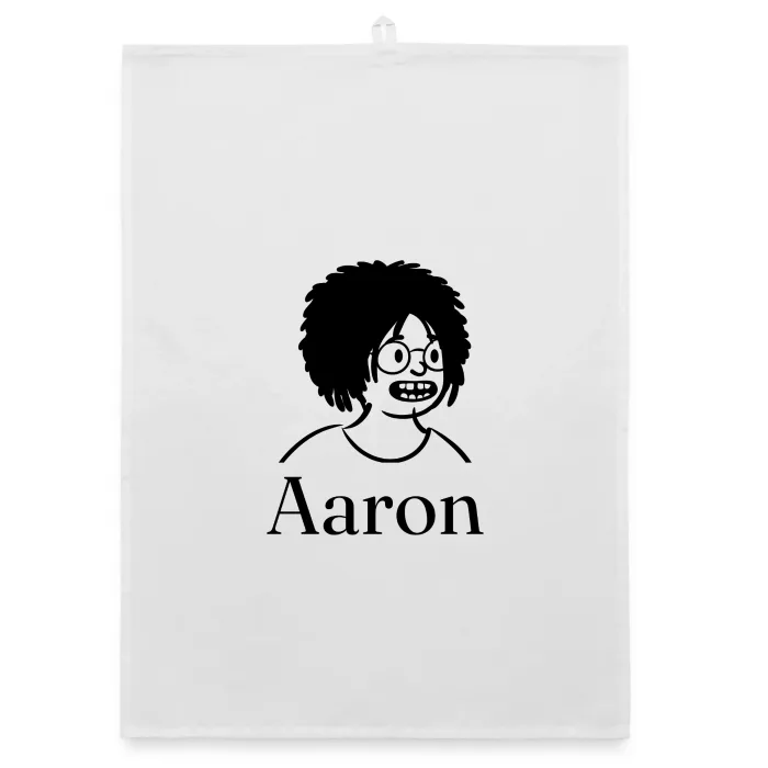 Torchon personnalisé au prénom Aaron