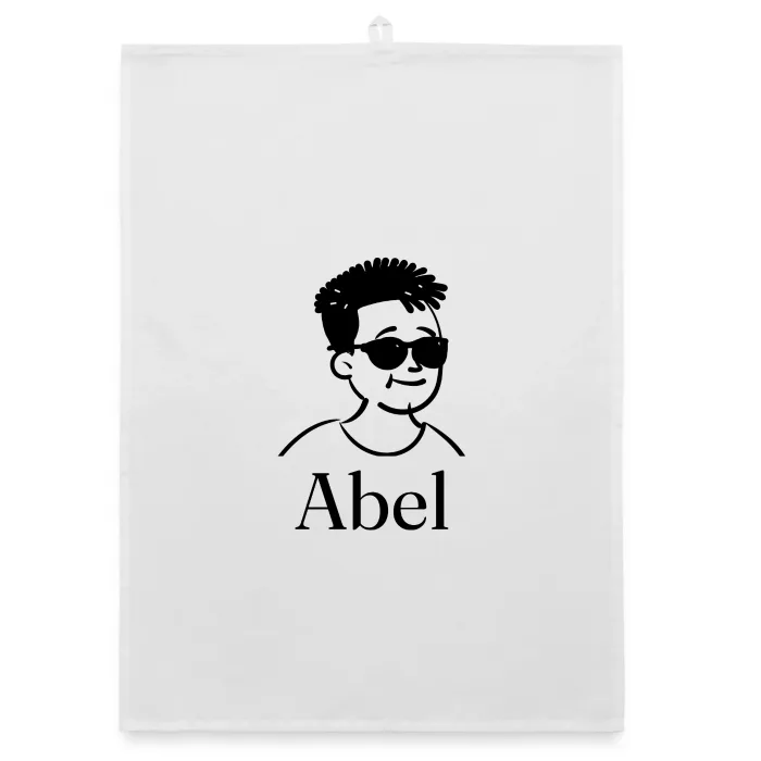 Torchon personnalisé au prénom Abel