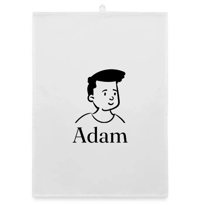Torchon personnalisé au prénom Adam
