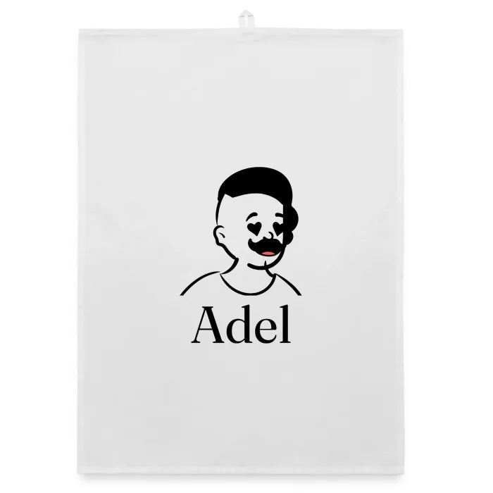 Torchon personnalisé au prénom Adel