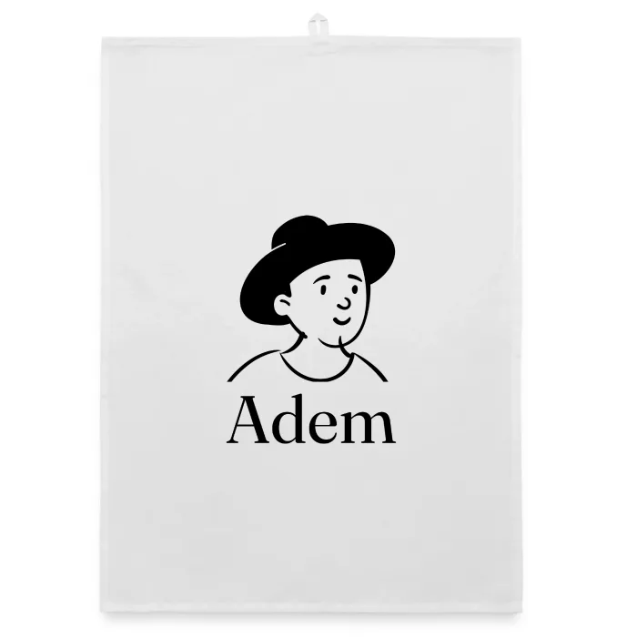 Torchon personnalisé au prénom Adem
