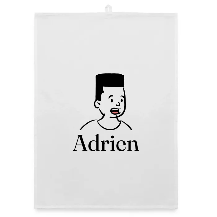 Torchon personnalisé au prénom Adrien