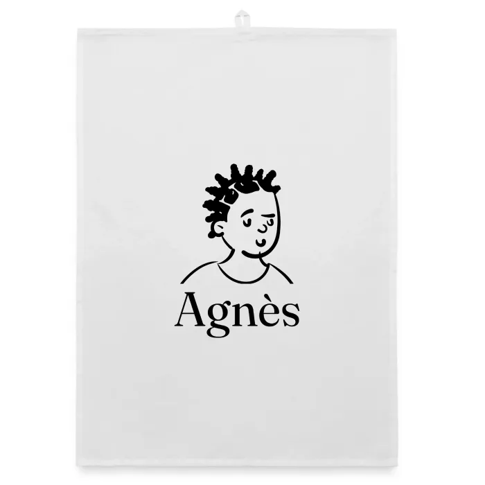 Torchon personnalisé au prénom Agnès