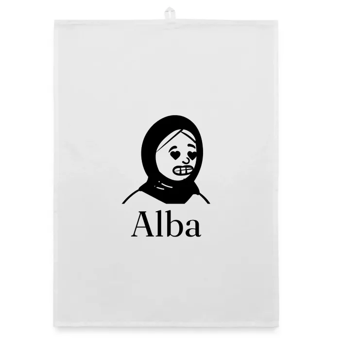 Torchon personnalisé au prénom Alba