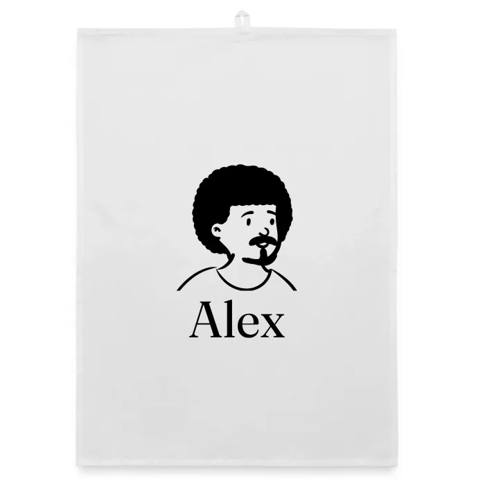 Torchon personnalisé au prénom Alex