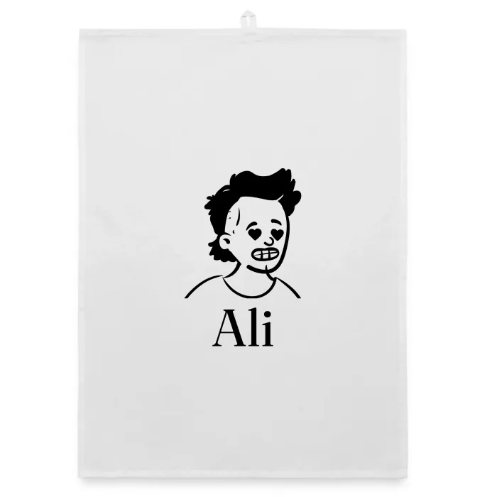 Torchon personnalisé au prénom Ali