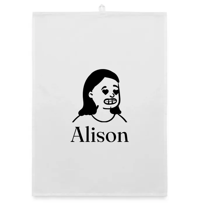 Torchon personnalisé au prénom Alison