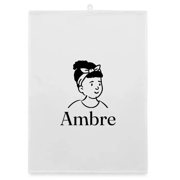 Torchon personnalisé au prénom Ambre