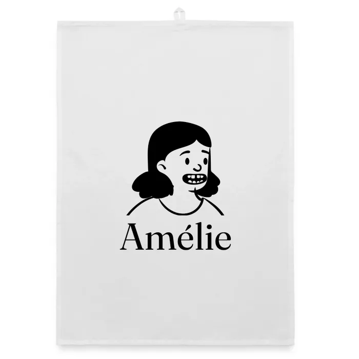 Torchon personnalisé au prénom Amélie