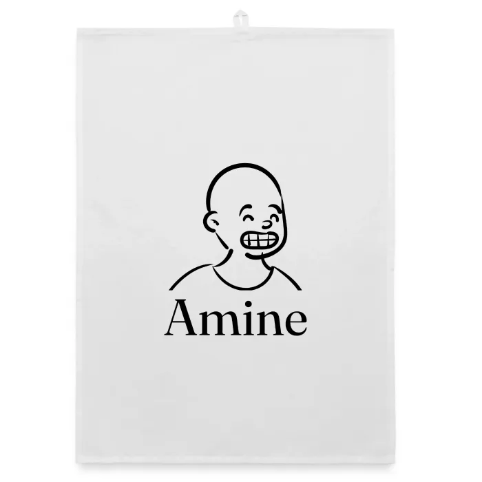Torchon personnalisé au prénom Amine