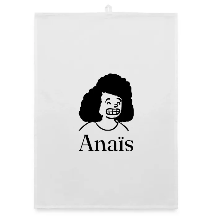 Torchon personnalisé au prénom Anaïs