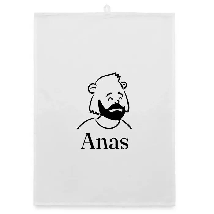 Torchon personnalisé au prénom Anas