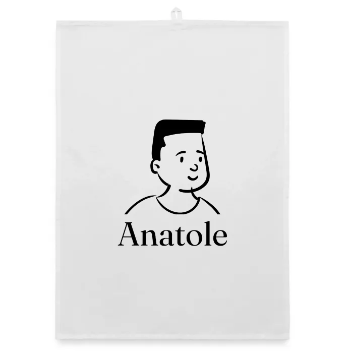 Torchon personnalisé au prénom Anatole
