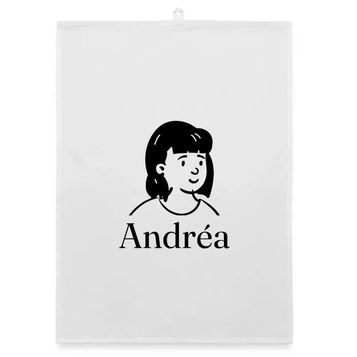 Torchon personnalisé au prénom Andréa