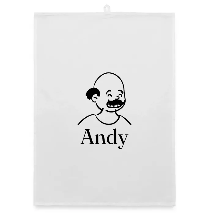 Torchon personnalisé au prénom Andy