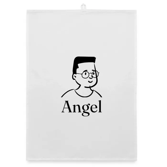 Torchon personnalisé au prénom Angel