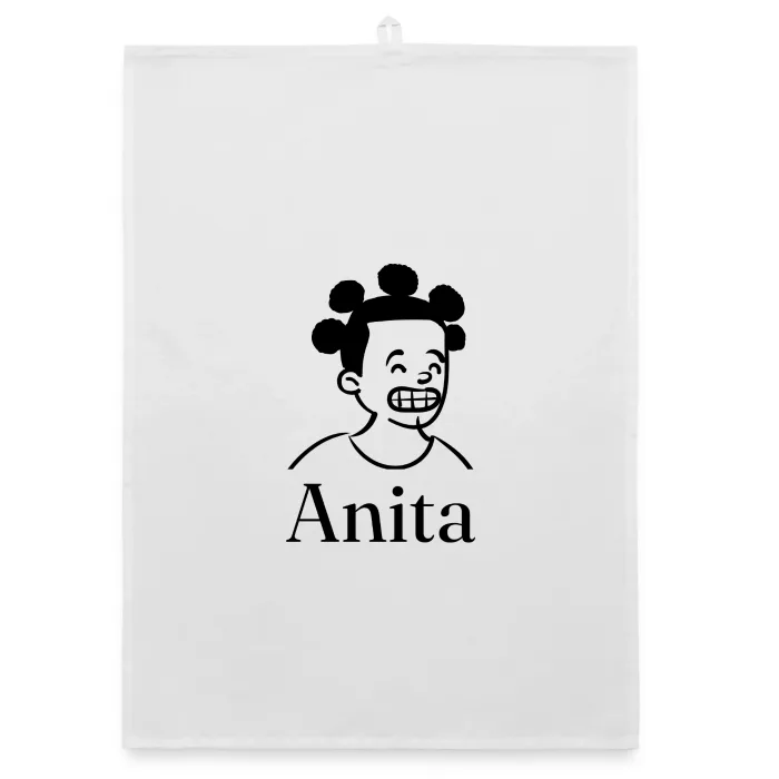 Torchon personnalisé au prénom Anita