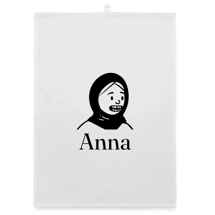 Torchon personnalisé au prénom Anna