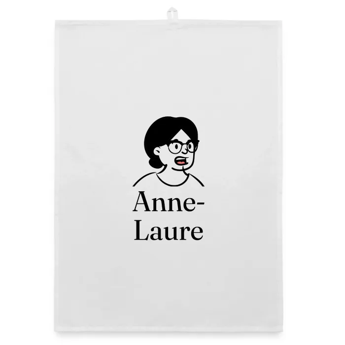 Torchon personnalisé au prénom Anne-Laure