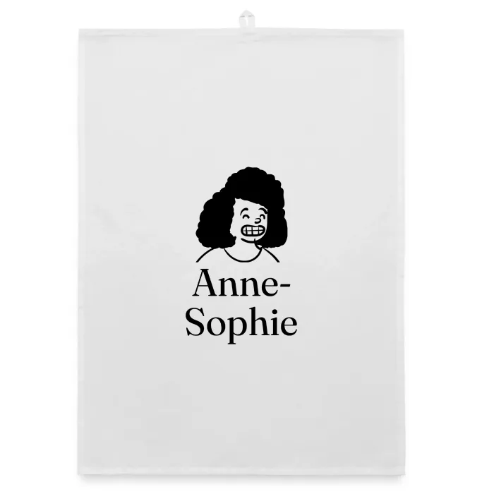 Torchon personnalisé au prénom Anne-Sophie
