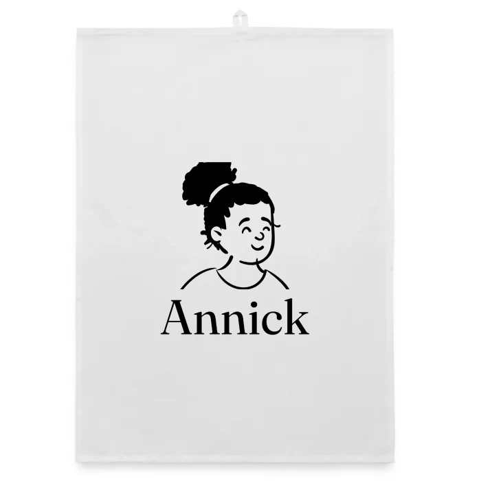 Torchon personnalisé au prénom Annick