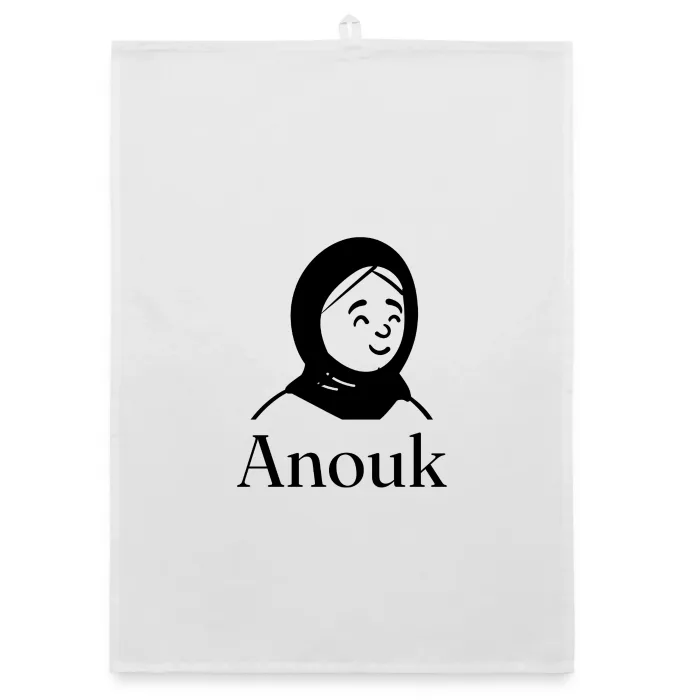 Torchon personnalisé au prénom Anouk