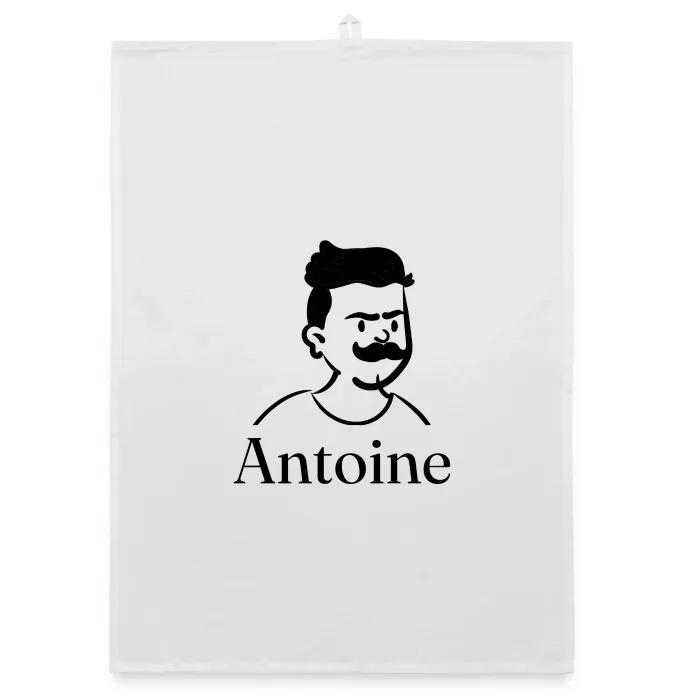 Torchon personnalisé au prénom Antoine