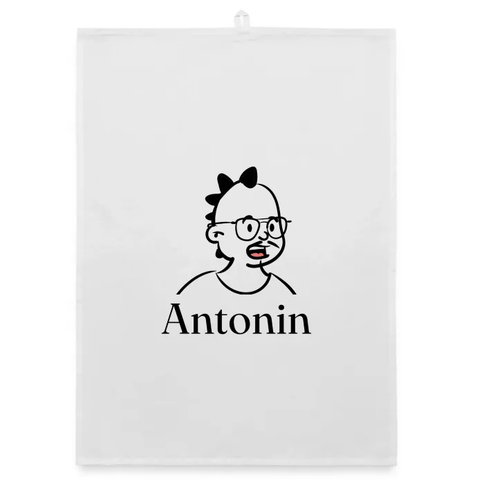 Torchon personnalisé au prénom Antonin