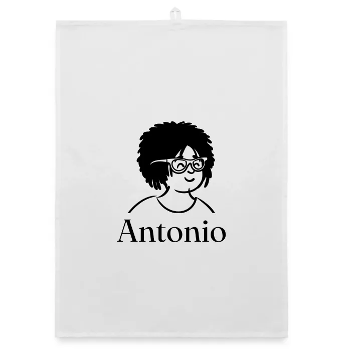 Torchon personnalisé au prénom Antonio