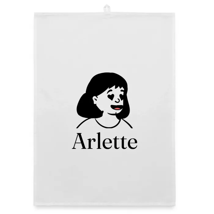Torchon personnalisé au prénom Arlette