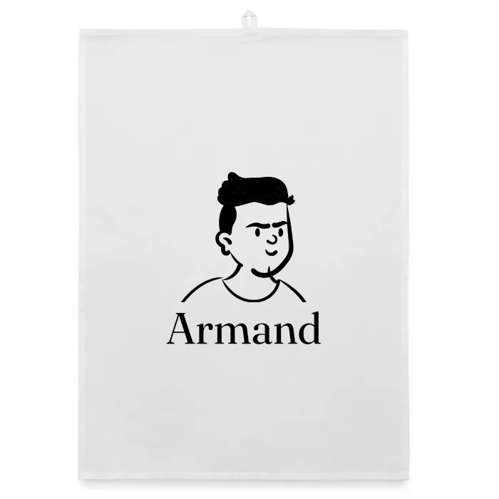 Torchon personnalisé au prénom Armand