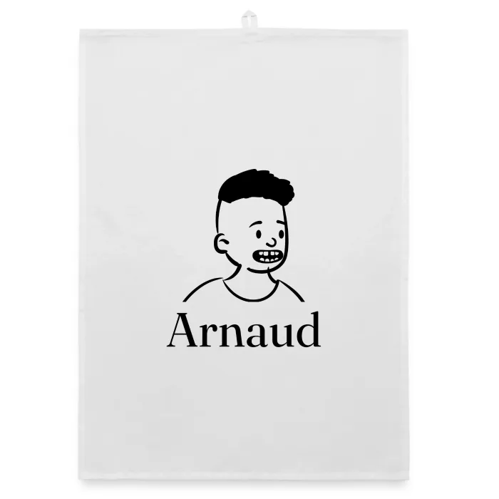 Torchon personnalisé au prénom Arnaud