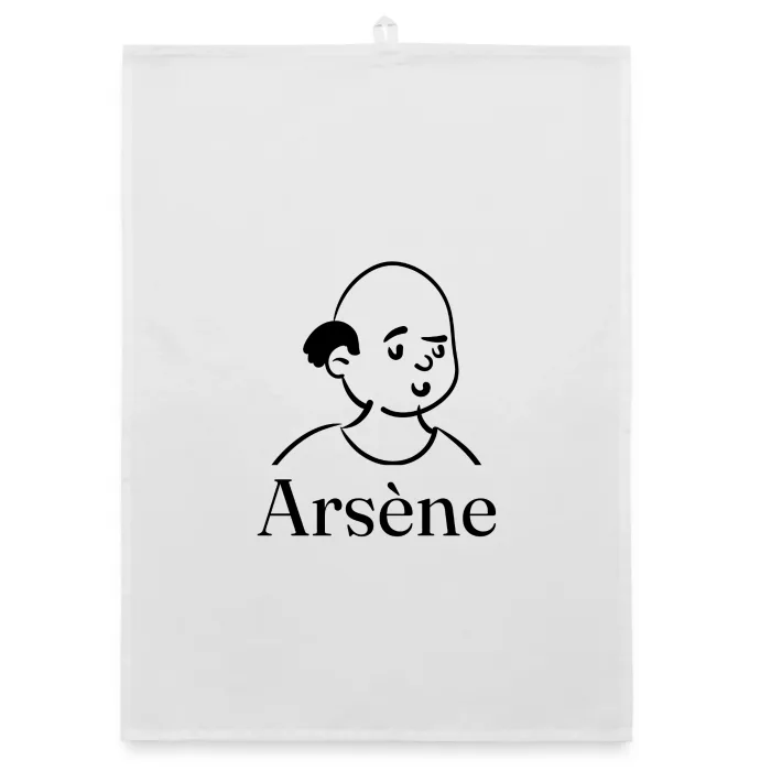 Torchon personnalisé au prénom Arsène