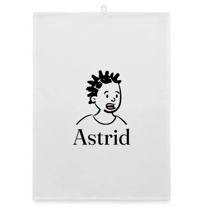 Torchon personnalisé au prénom Astrid