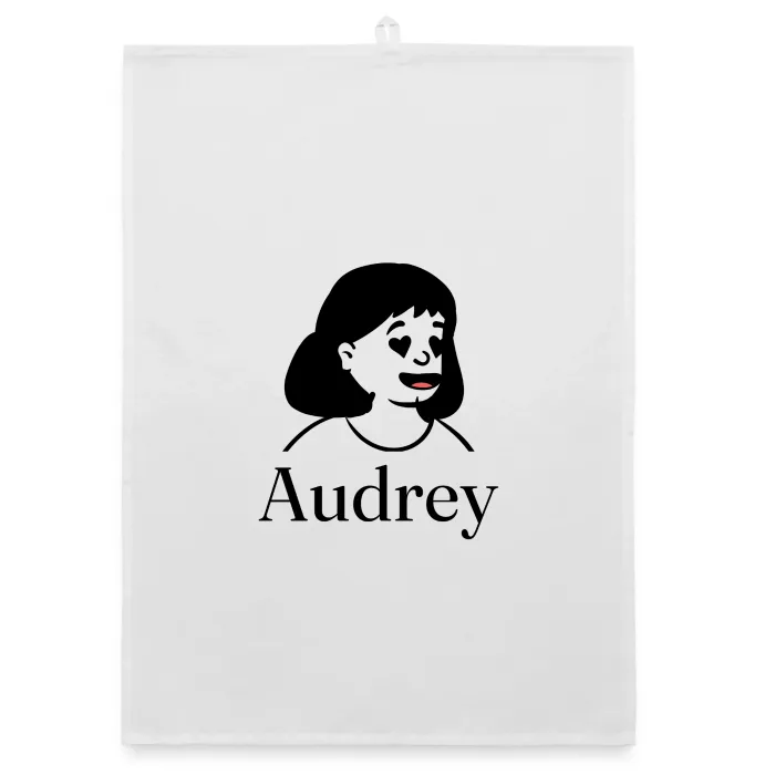 Torchon personnalisé au prénom Audrey