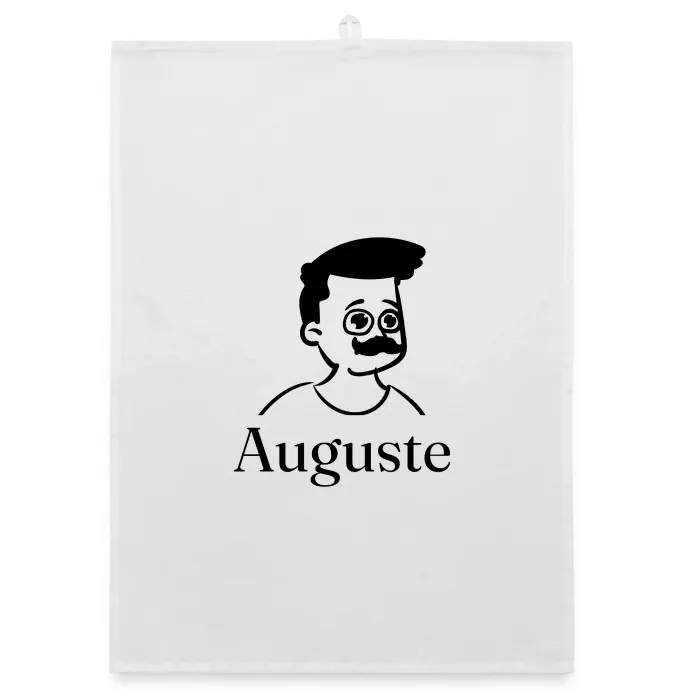 Torchon personnalisé au prénom Auguste