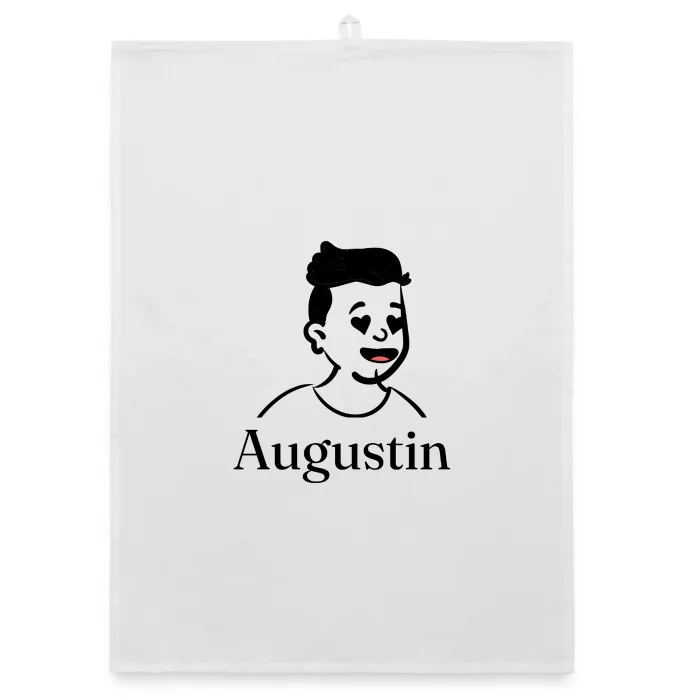 Torchon personnalisé au prénom Augustin