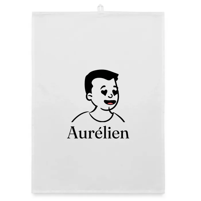 Torchon personnalisé au prénom Aurélien